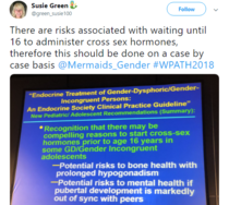 Medicalised pathway for children is not a "standard of care"