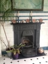 If you've got a fireplace, what's above it?