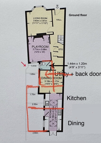 Side return extension - I want, he doesn't!