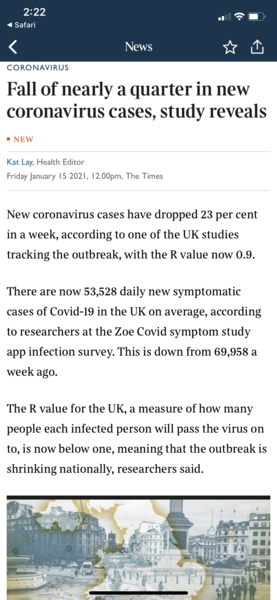 Data, Stats & Daily Numbers started 11th Jan