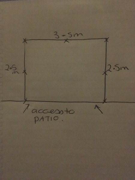 Patio area-rope fencing