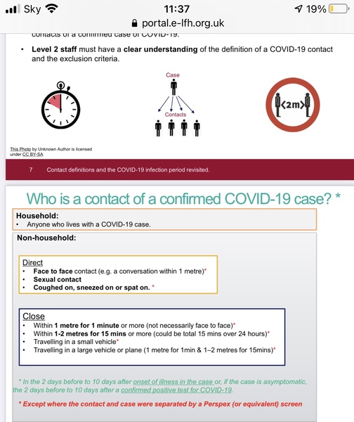 Would I have to isolate if my cleaner caught Covid?