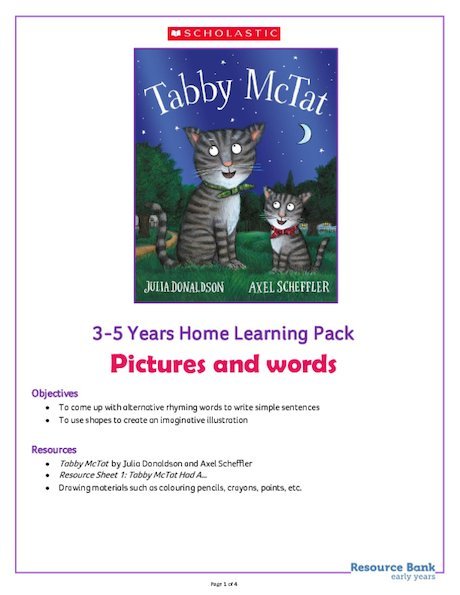 Free Julia Donaldson home learning activity packs at Scholastic