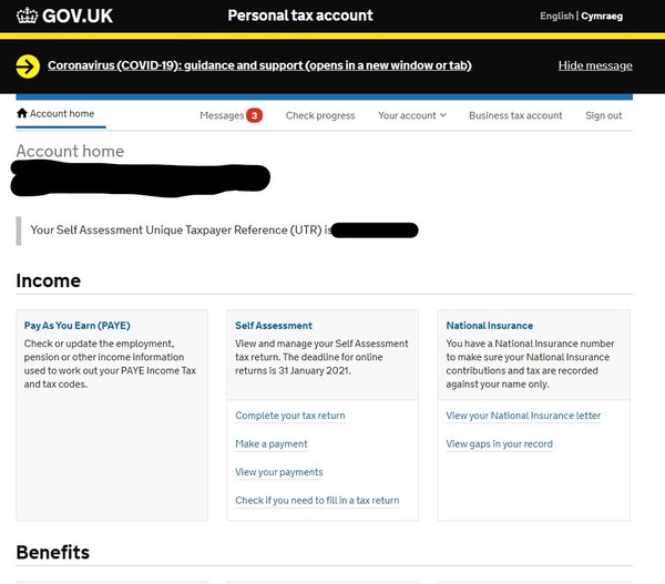 Self assessment online help