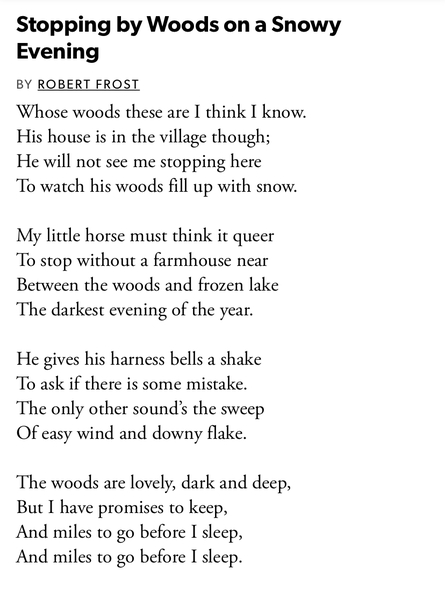 Which poem do you love and why?