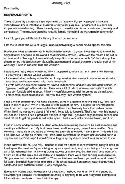 Giggle app - 'for girls only'