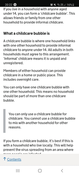 Childcare bubble