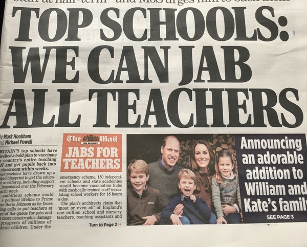 The teacher who died just after Christmas.