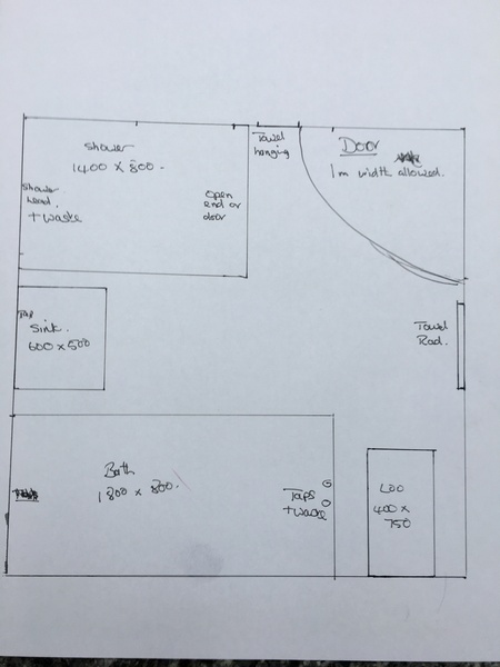 Bathroom Layout - Help! (with diagram)