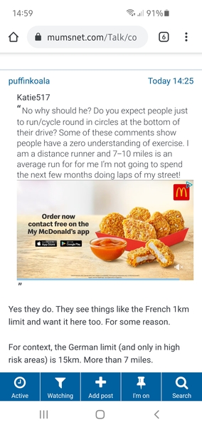 Adverts in middle of posts