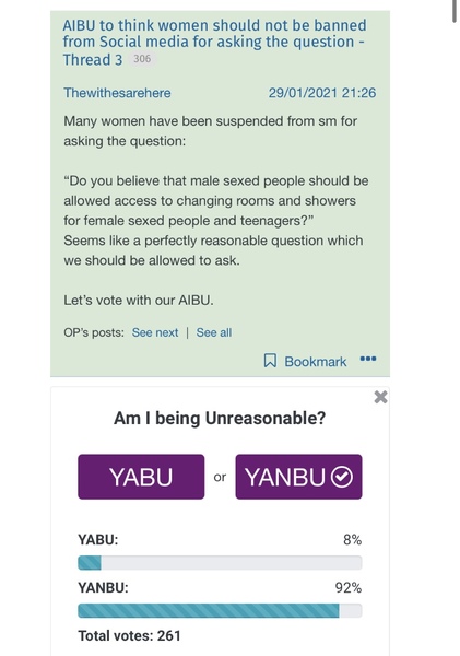 AIBU to think women should not be banned from Social media for asking the question - Thread 3