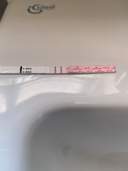LH surge 9DPO. Faint line on HPT