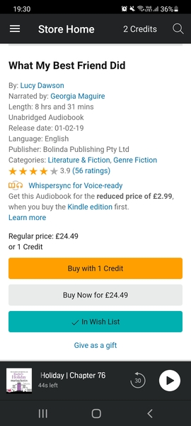 Audible...what am I doing wrong?