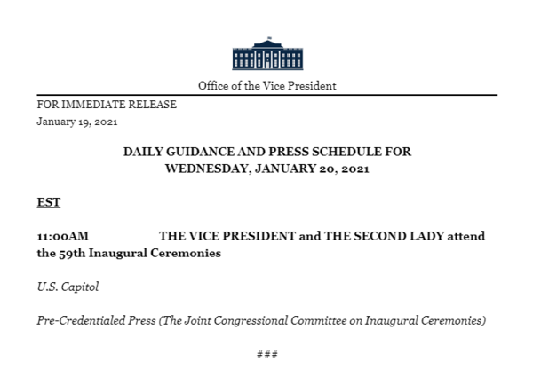Biden our time until Inauguration Day!  (Trump #121) 🙂🕊