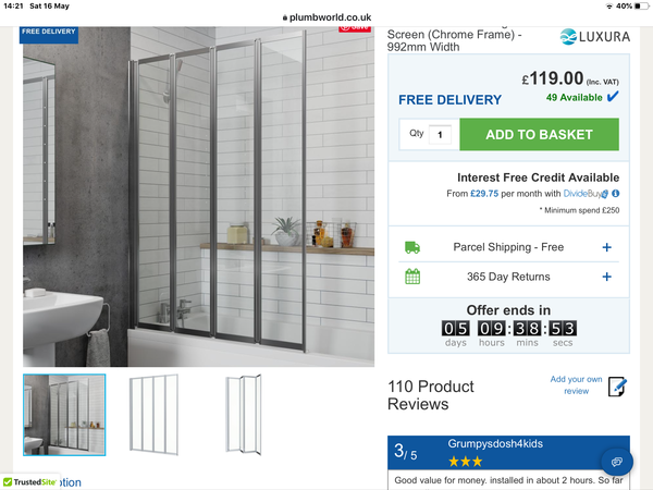 Has anyone got a tiled shelf like this in shower bath