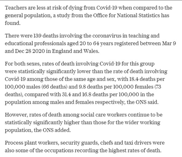 Good news for teachers; less so for care workers