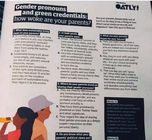 Oatly takes out ad in The Guardian to mock 'desperately out of touch' parents about pronouns in email signatures