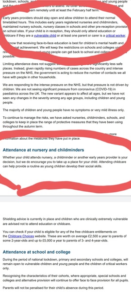 Childcare bubble