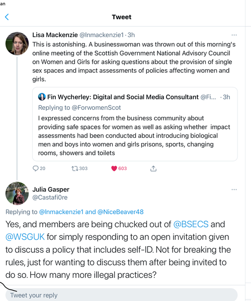 AIBU to think women should not be banned from Social media for asking the question