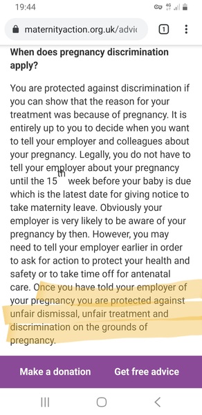Can pregnancy absence be used against u?
