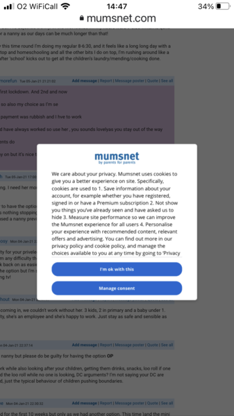 Cookie message all the time?