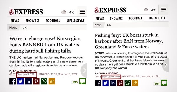 Tax on goods from EU surely not correct?