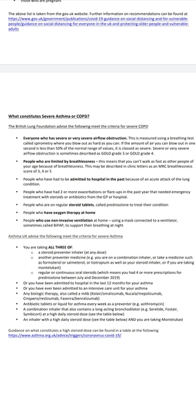 Am I Group 4 or Group 6 with regards to asthma?