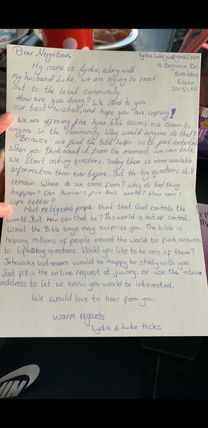 My husband received something very strange in the post ...