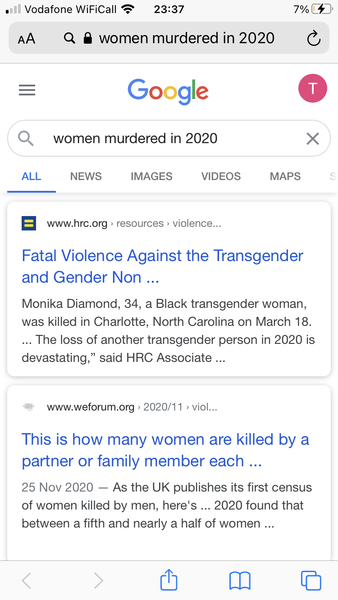 Well this is thoroughly depressing... googled “women murdered in 2020”...