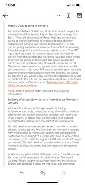 Private schools will not have testing funded