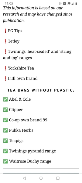 Plastic in our tea!