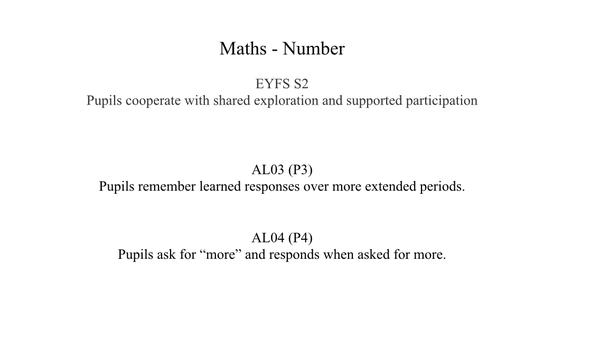EYFS/P levels - any help appreciated!