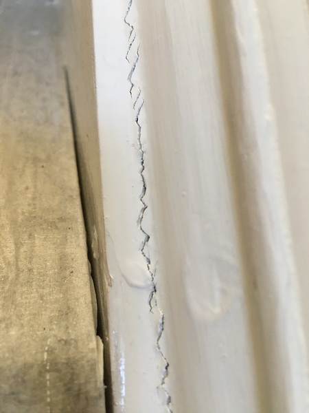 How do. Stop the paint cracking here?.