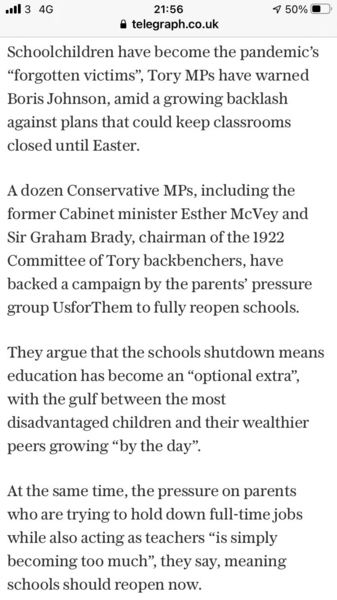 Can we unlock the schools at start of Feb?