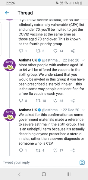 Asthma update?