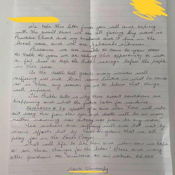 My husband received something very strange in the post ...