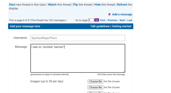 Zombie Thread alert banner