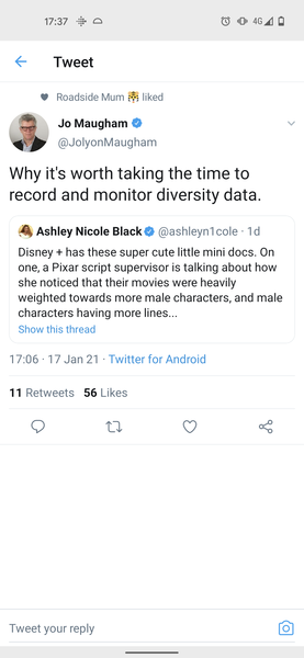 Maugham on Twitter: Importance of monitoring diversity data