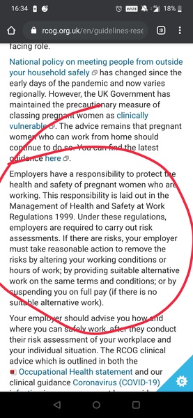 Pregnant teacher in covid tier 4