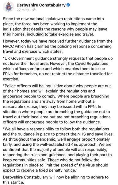 to think Derbyshire police need to read the LAW and understand that you can't fine people when they are not breaking it