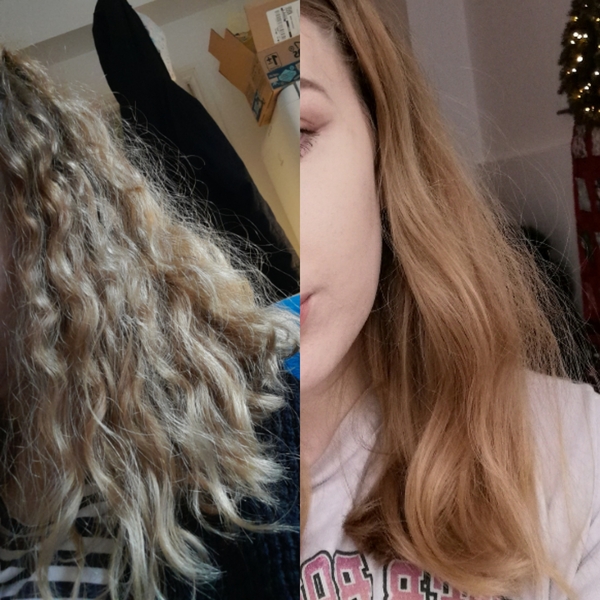 If you straighten your long curly hair, what do you use?