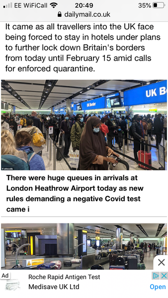 U.K. enforced quarantine