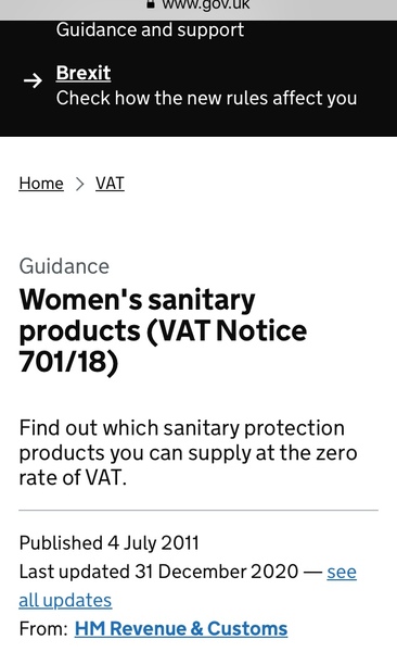 The tampon tax is going