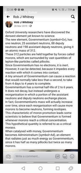 Westministenders: Biden Time Til The Penny Drops