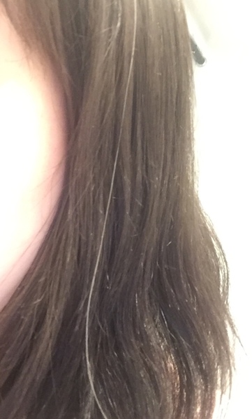 I have a pure white hair!