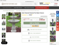 Rec for Solar powered fountain with no pipe connection please