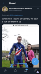 A picture speaks a thousand words. Transwomen in women’s sport