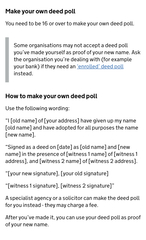Name change by Deedpoll