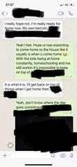 Am I being over sensitive? I think I probably am. *text messages attached*