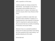 Woman's Hour: What happened this morning?